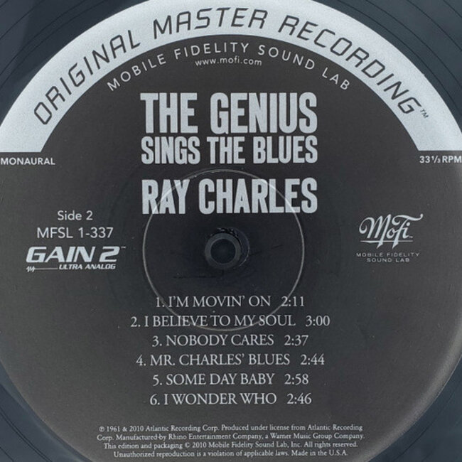 Ray Charles Genius Sings the Blues ( HQ vinyl LP )
