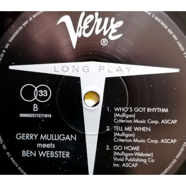 Gerry Mulligan - Gerry Mulligan Meets Ben Webster ( 180g vinyl LP )
