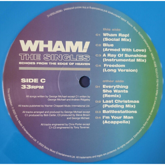 Wham Singles (Echoes From The Edge Of Heaven) ( blue vinyl 2LP )