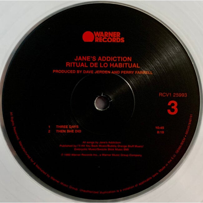 Jane's Addiction Ritual De Lo Habitual ( colour vinyl 2LP )