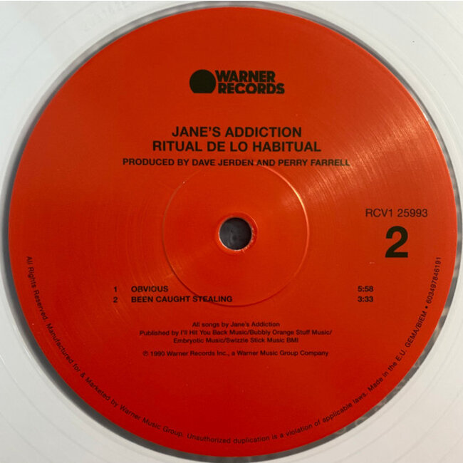 Jane's Addiction Ritual De Lo Habitual ( colour vinyl 2LP )