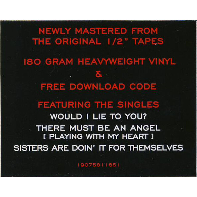 Eurythmics / Annie Lennox Be Yourself Tonight ( 180g vinyl LP )