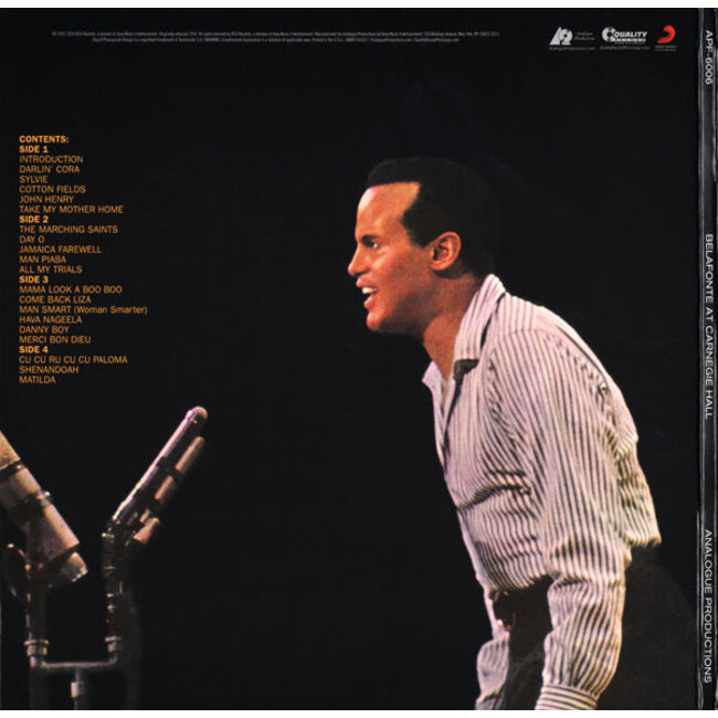 Harry Belafonte At Carnegie Hall: The Complete Concert ( HQ 200g vinyl LP )
