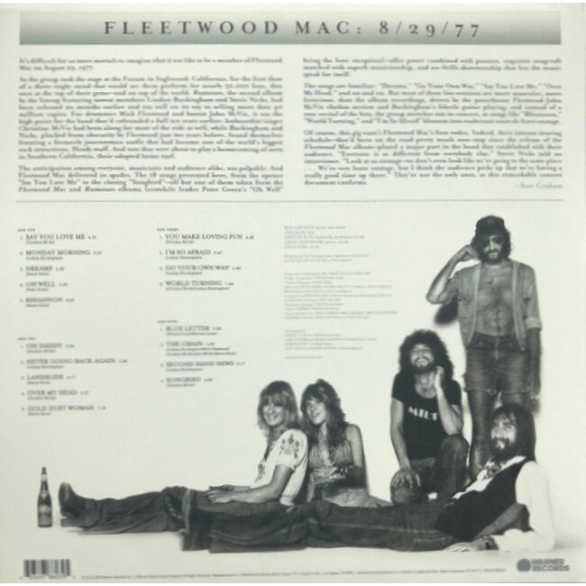 Fleetwood Mac Rumours Live ( 1977 ) ( clear vinyl 2LP )