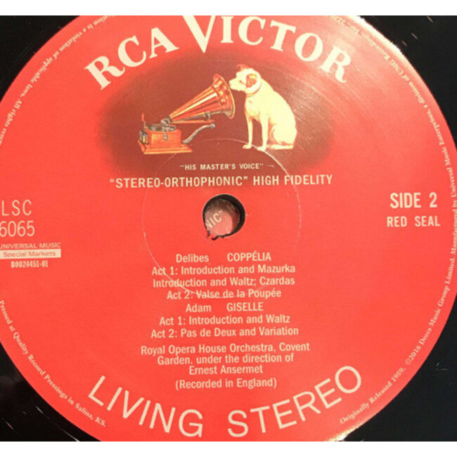 Ernest Ansermet Royal Ballet Gala Performances ( HQ 180g vinyl 2LP )