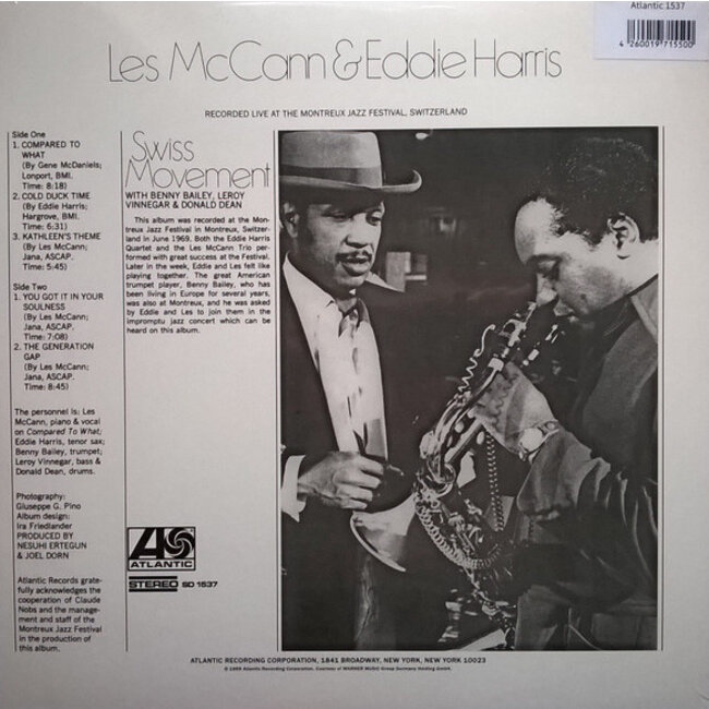 Les McCann & Eddie Harris Swiss Movement ( HQ vinyl LP )