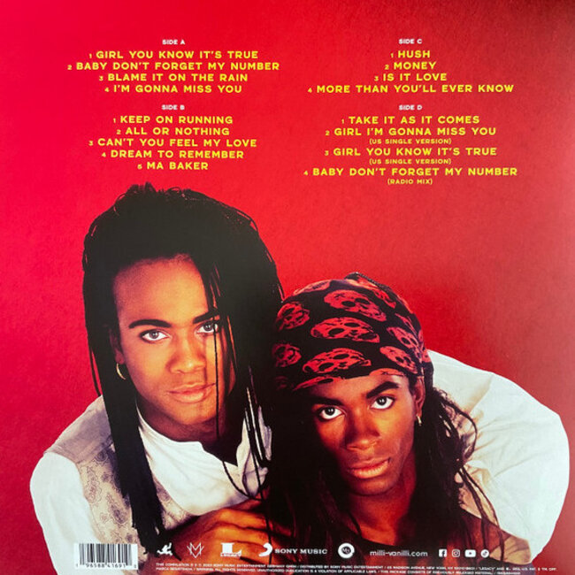 Milli Vanilli Best of  (35th Anniversary) ( vinyl  2LP )