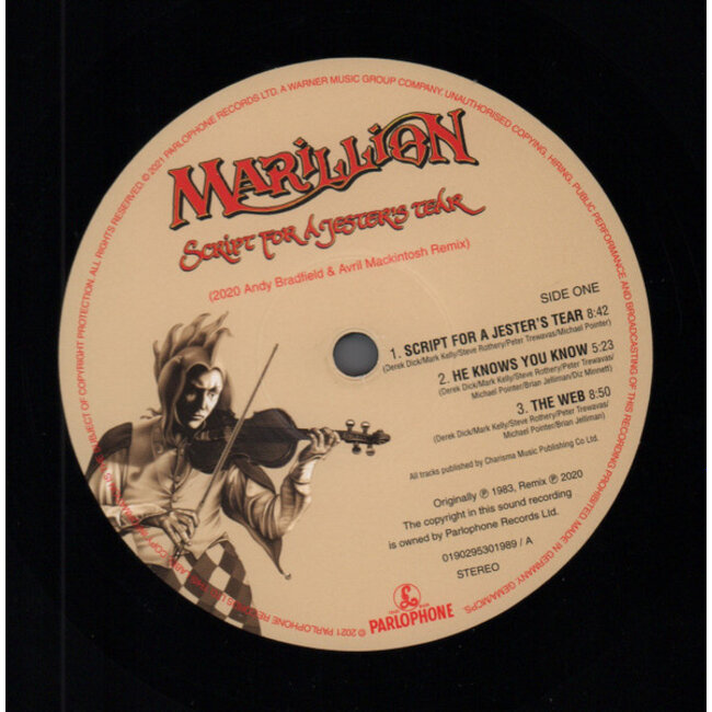 Marillion Script For A Jester s Tear( 180g vinyl LP )