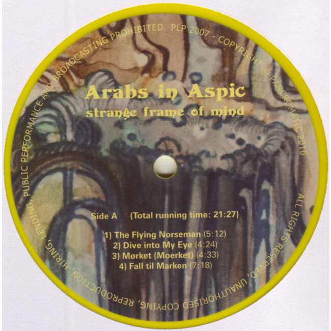 Arabs in Aspic Strange Frame of Mind (  yellow vinyl LP )