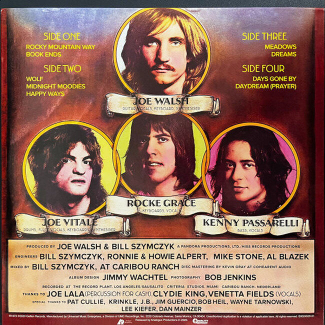 Joe Walsh Smoker You Drink, the Player You Get ( HQ/45rpm/2LP)