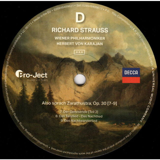 Herbert von Karajan/Wiener Philharmonker Also Sprach Zarathustra / Don Juan / Tod Und Verklarung( R. Strauss)( HQ 180g vinyl 2LP )