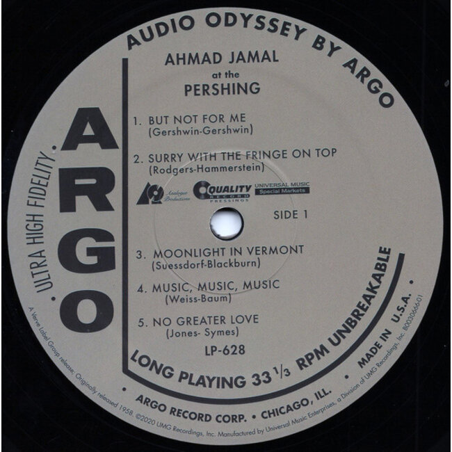 Ahmad Jamal/Trio But Not For Me ( At the Pershing ) ( HQ 180g vinyl LP )