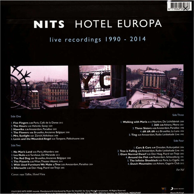 NITS  Hotel Europa (Live Recordings 1990 - 2014) ( remaster 180g red vinyl 2LP)