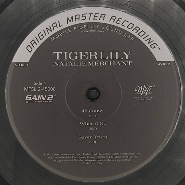 Natalie Merchant Tigerlily (45rpm HQ vinyl 2LP )