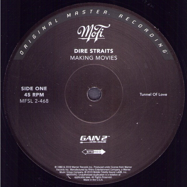 Dire Straits/Mark Knopfler Making Movies ( HQ vinyl 45rpm 2LP)  (MOFI)