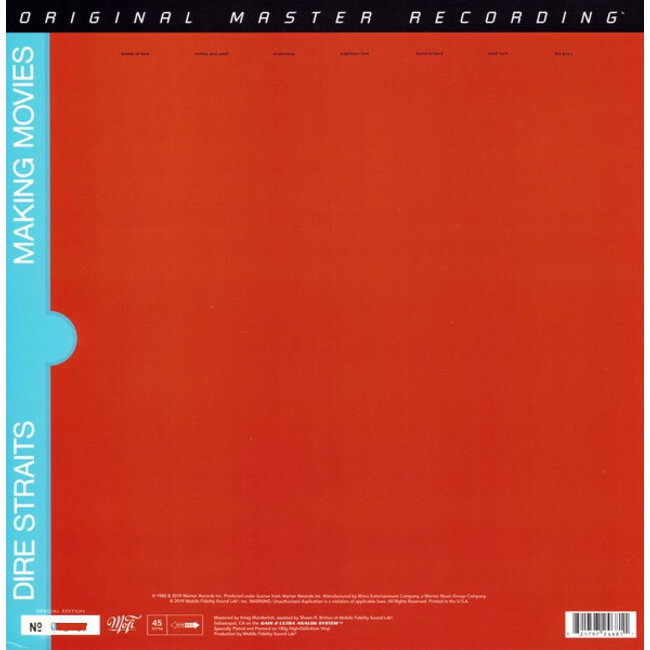Dire Straits/Mark Knopfler Making Movies ( HQ vinyl 45rpm 2LP)  (MOFI)