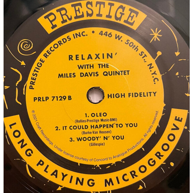 Miles Davis Relaxin With The Miles Davis Quintet ( HQ 180g vinyl LP )