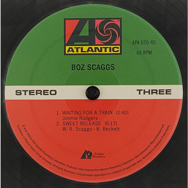 Boz Scaggs Boz Scaggs ( HQ 45rpm vinyl 2LP )( Atlantic 75 Series)