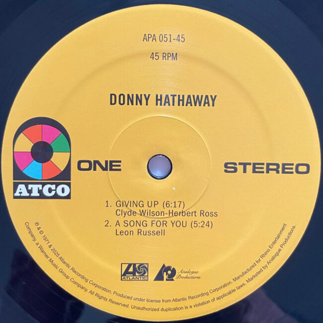 Donny Hathaway Donny Hathaway ( 180g vinyl 45rpm 2LP )
