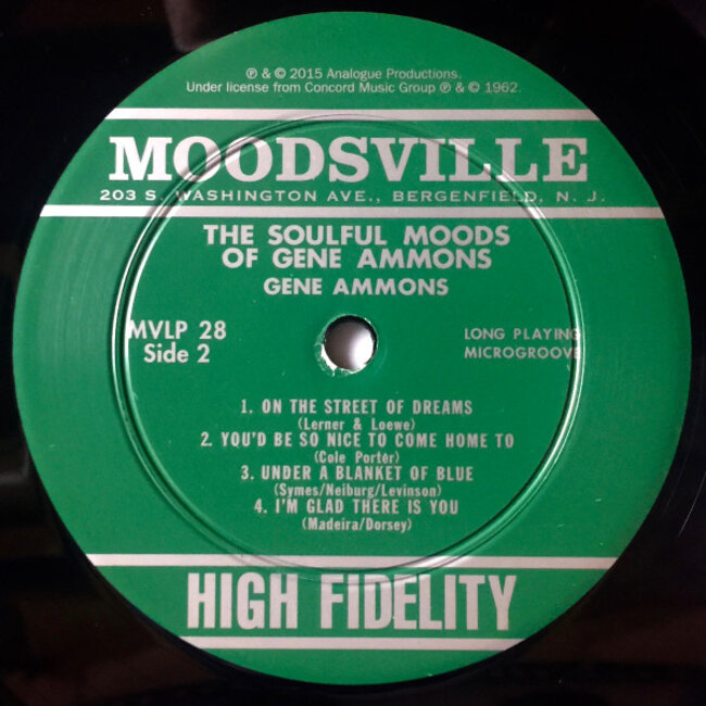 Gene Ammons Soulful Moods of ( HQ 200g vinyl 33rpm LP )