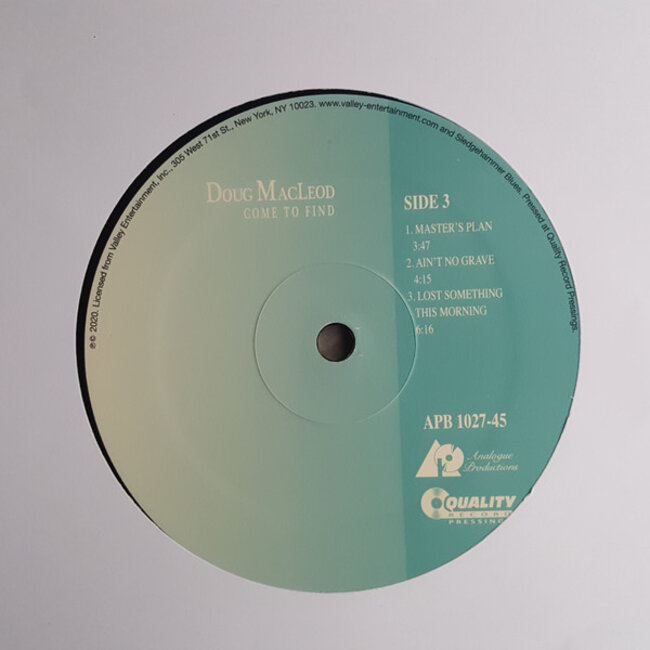 Doug Macleod Come to Find ( HQ 45rpm vinyl 2LP )