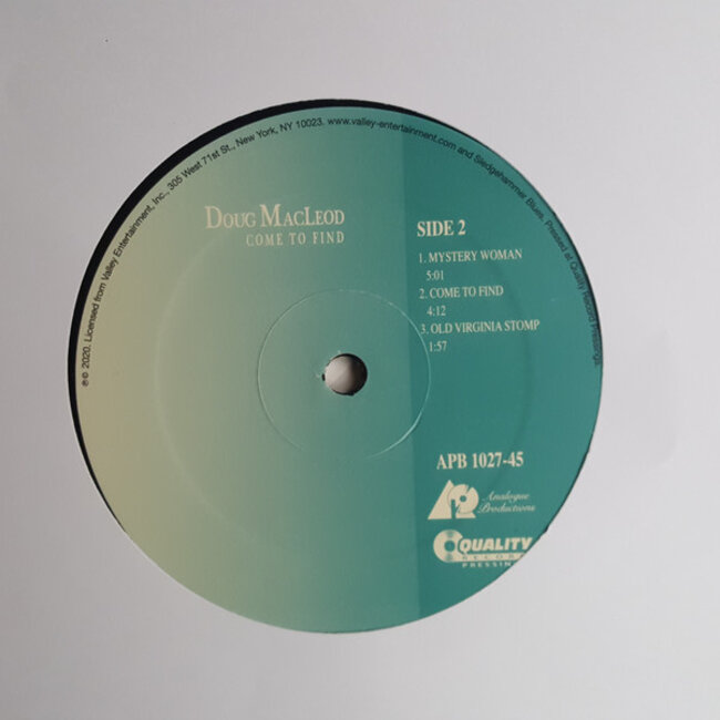 Doug Macleod Come to Find ( HQ 45rpm vinyl 2LP )