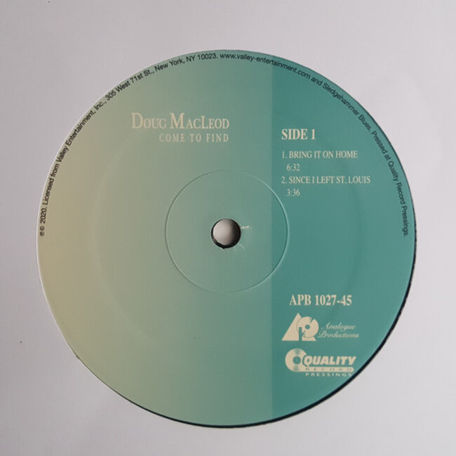 Doug Macleod Come to Find ( HQ 45rpm vinyl 2LP )