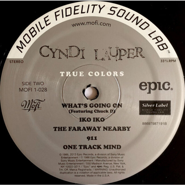 Cyndi Lauper - True Colors (  MOFI ( Silver label ) HQ vinyl LP