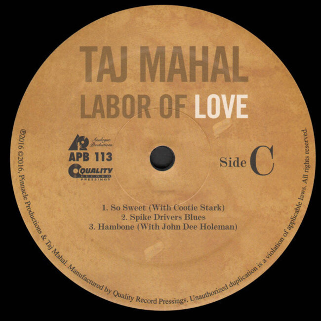 Taj Mahal Labor of Love ( HQ 180g vinyl 2LP )
