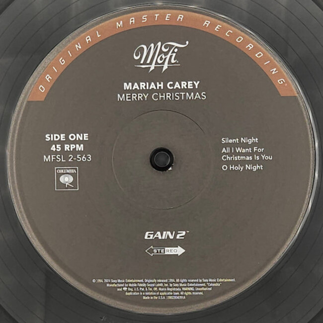 Mariah Carey Merry Christmas ( HQ 45rpm vinyl 2LP )  ( Mofi )