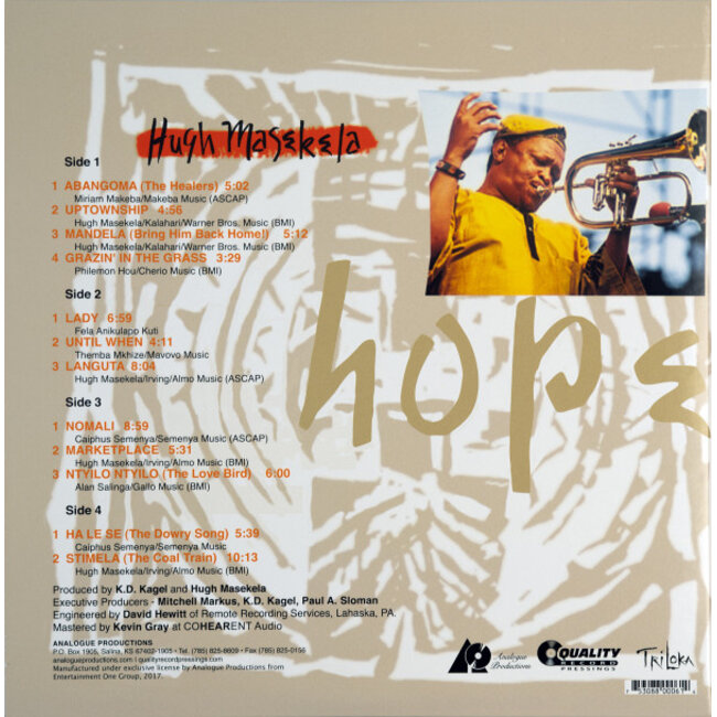 Hugh Masekela Hope ( remaster HQ vinyl 2LP 33rpm )
