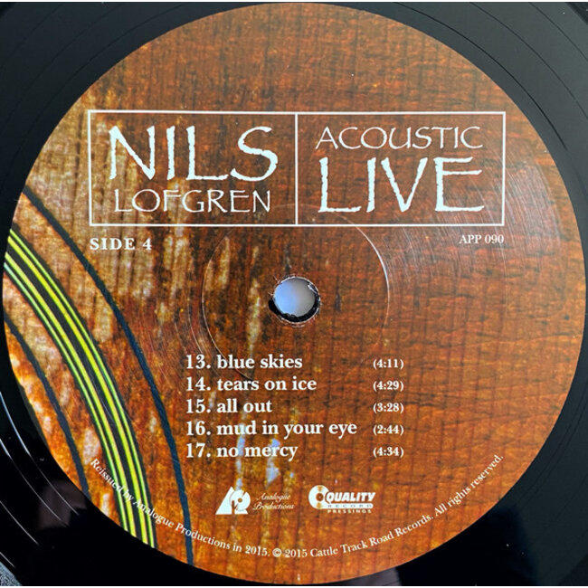 Nils Lofgren Acoustic Live ( HQ vinyl 2LP remastered )