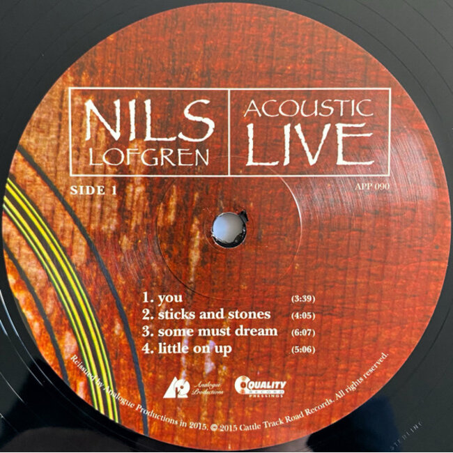 Nils Lofgren Acoustic Live ( HQ vinyl 2LP remastered )