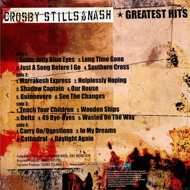 Crosby, Stills & Nash Greatest Hits ( vinyl 2LP ) - First time on vinyl