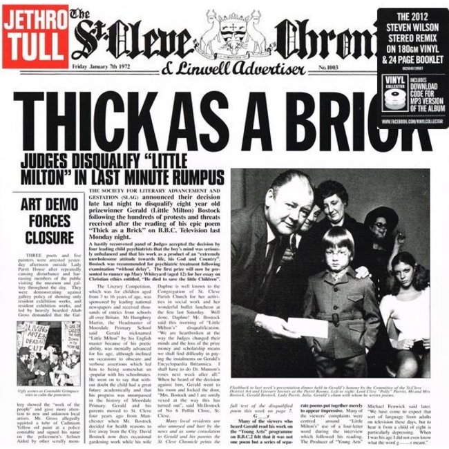 Jethro Tull Thick As A Brick ( Steven Wilson Mix ) ( 180g vinyl LP )