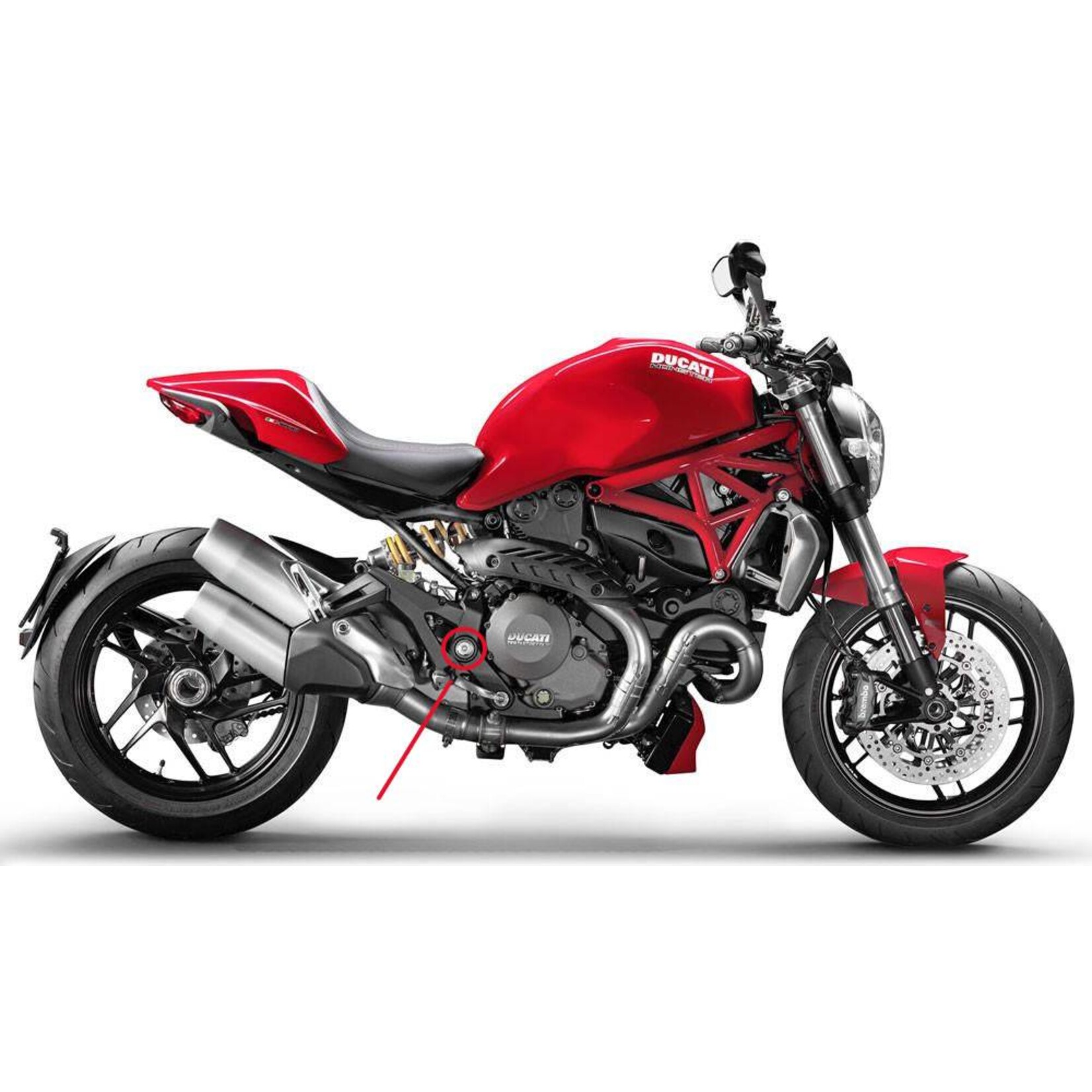 PP Tuning Centrale boutenset voor Rem Schakel Set DUCATI