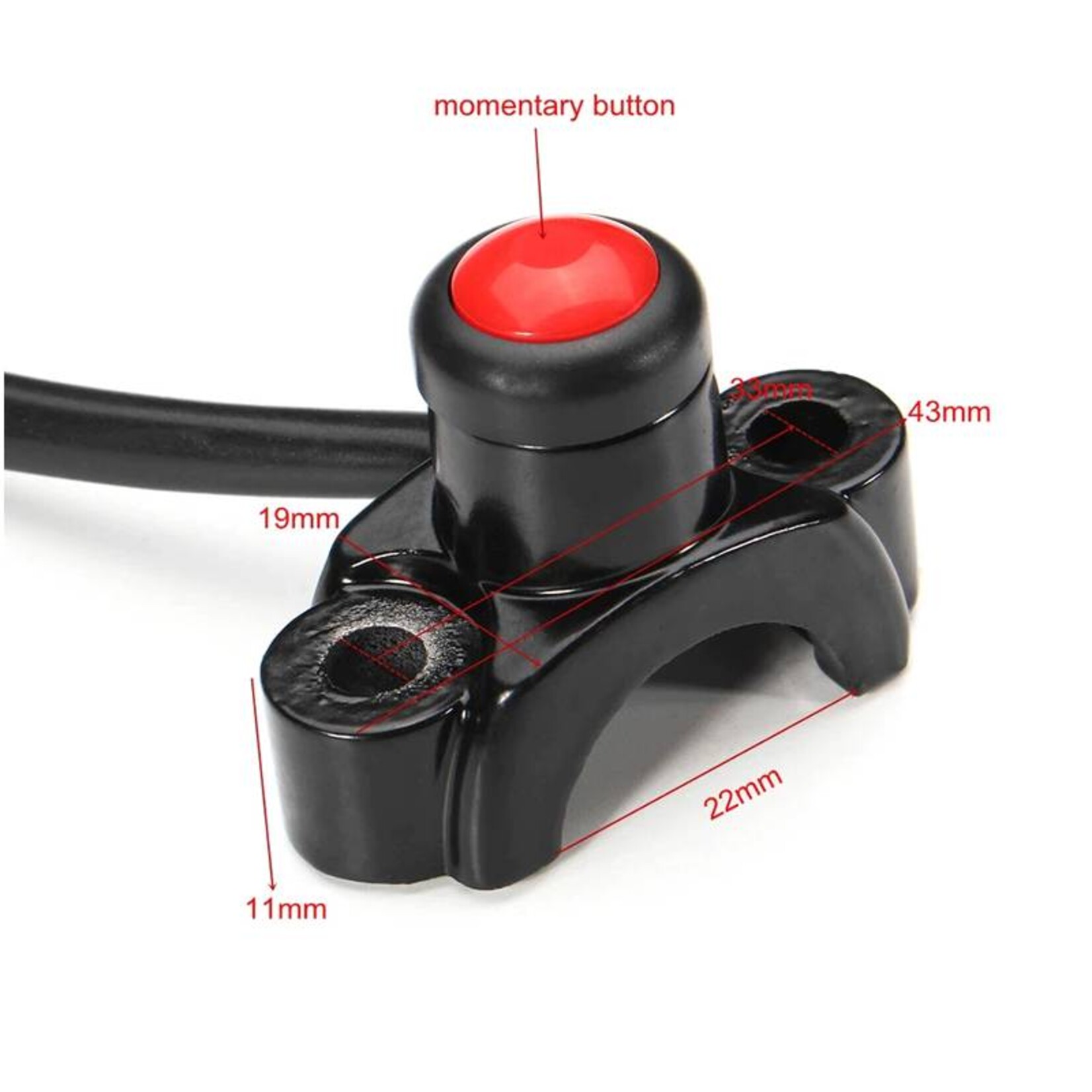Accessori Italy Stopknop / Kill switch Kill Button Rem Koppeling Bevestiging