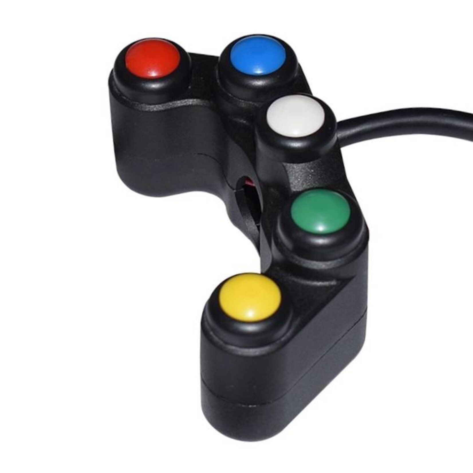 Accessori Italy 5 Weg Handlebar Switch Stuurschakelaar Zwart CNC Aluminium