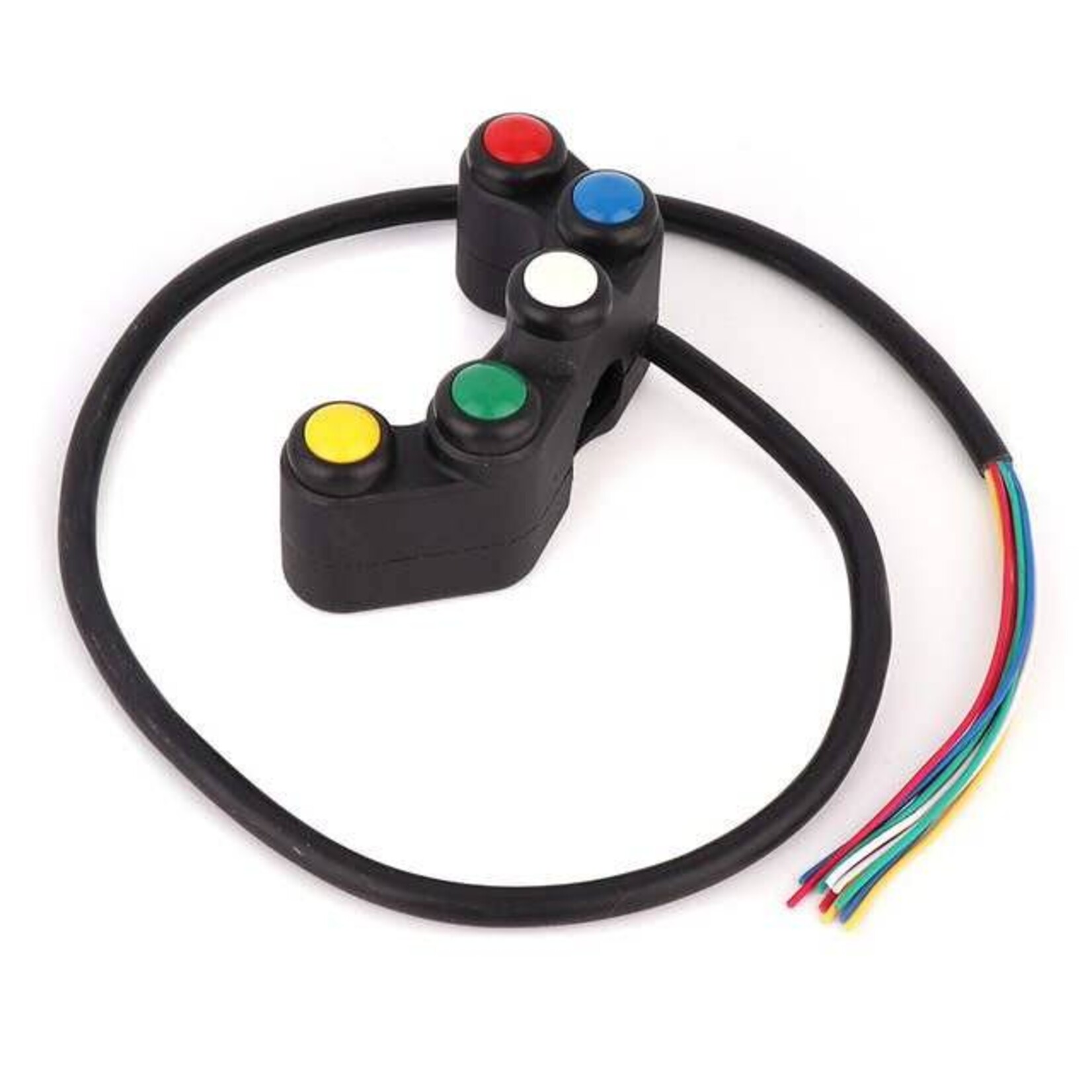 Accessori Italy 5 Weg Handlebar Switch Stuurschakelaar Zwart CNC Aluminium