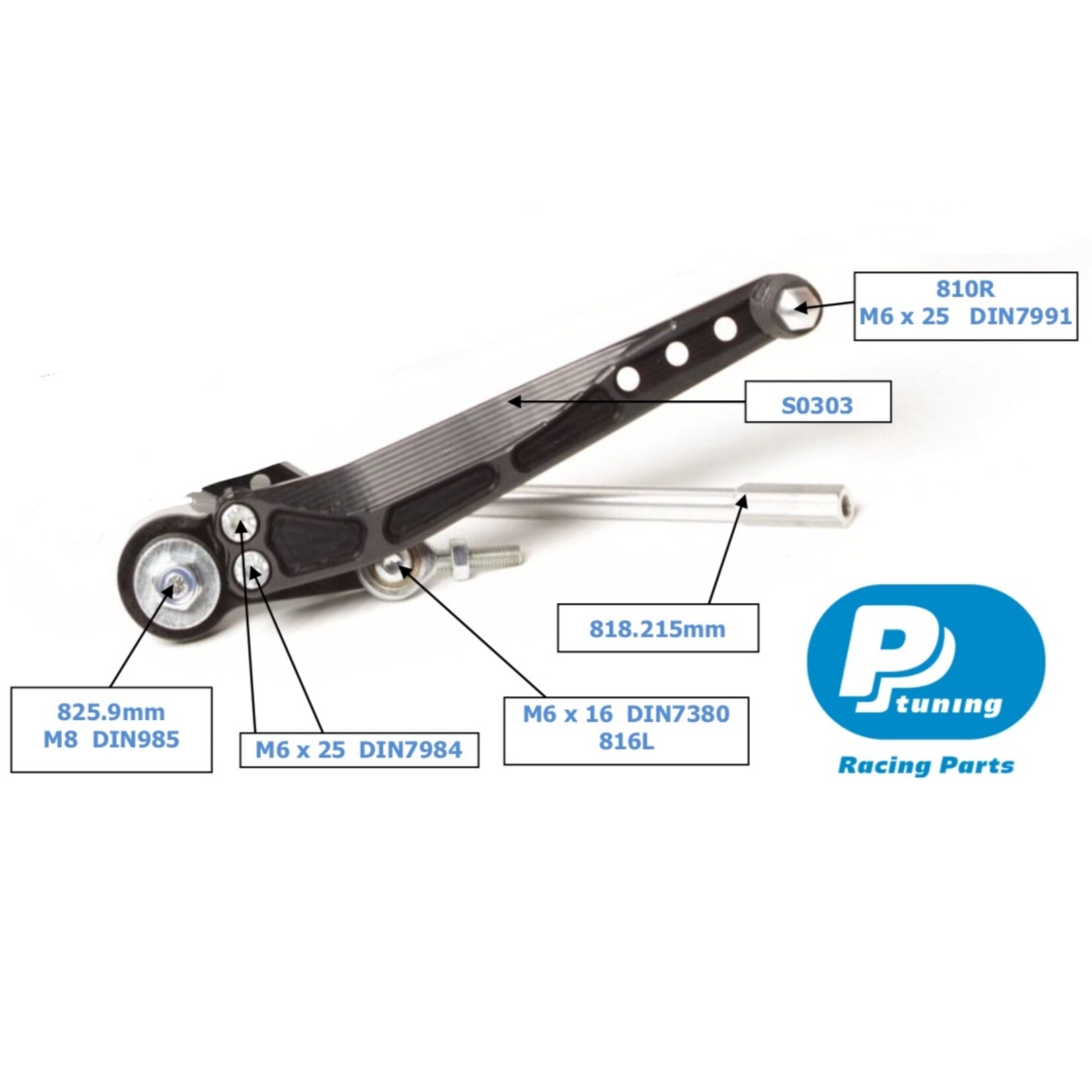 PP Tuning Spacer Voor Schakelpedaal 9mm Suzuki GSX-R 600 750 06-2010