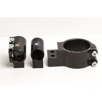 PP Tuning Clip-Ons Handlebars 50mm Type Verhoogd 28mm Verstelbaar Zwart Geanodiseerd