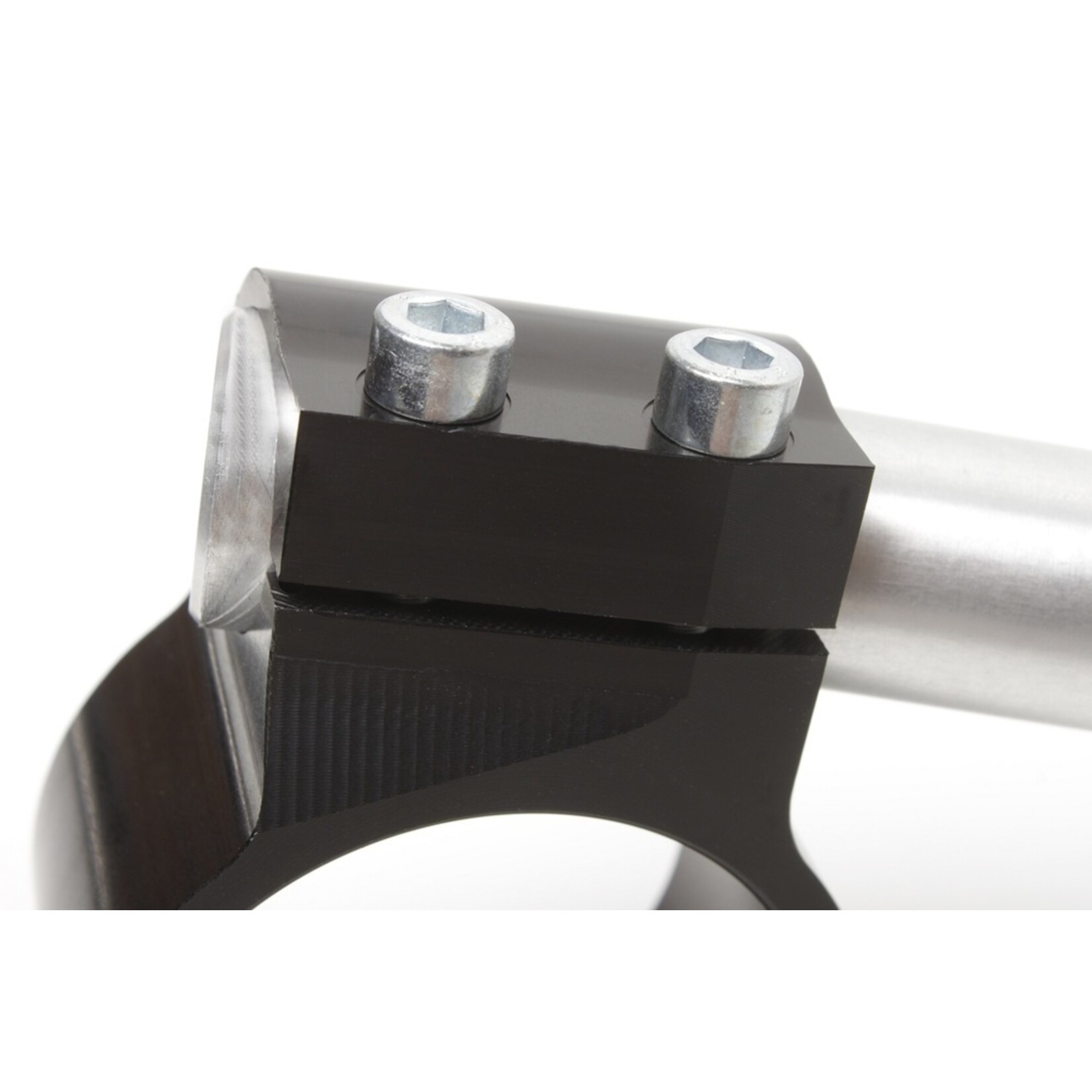 PP Tuning Motorcycle clip‑on handlebars Ø 50 mm, with adjustable grip inclination, Offset 12mm,black, type AGO – art.nr. 50AGO