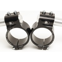 PP Tuning Clip-Ons Handlebars 55mm Type Verstelbaar Zwart Geanodiseerd