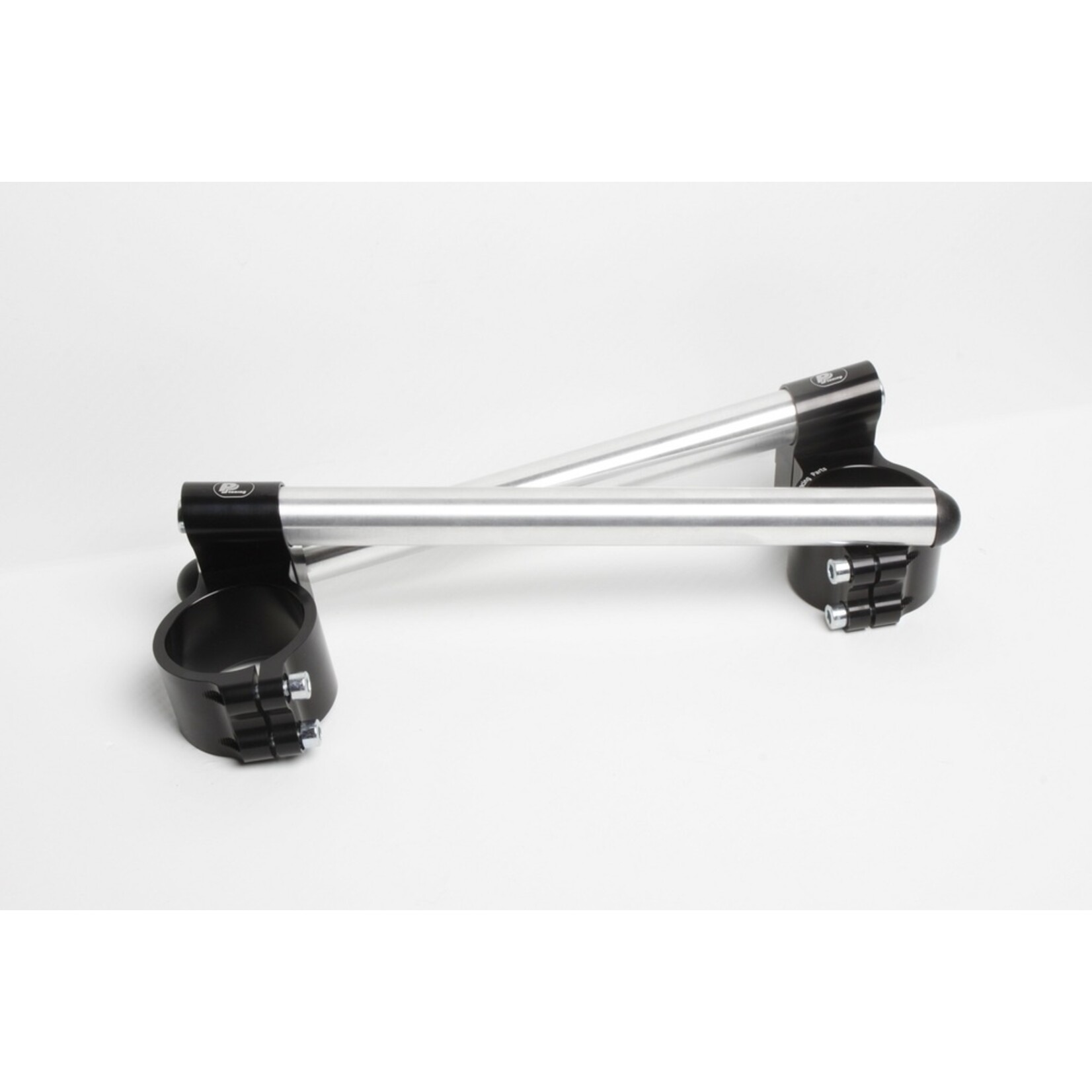 PP Tuning Clip-Ons Handlebars 52mm Type Verhoogd (Raised) 28mm Zwart Geanodiseerd