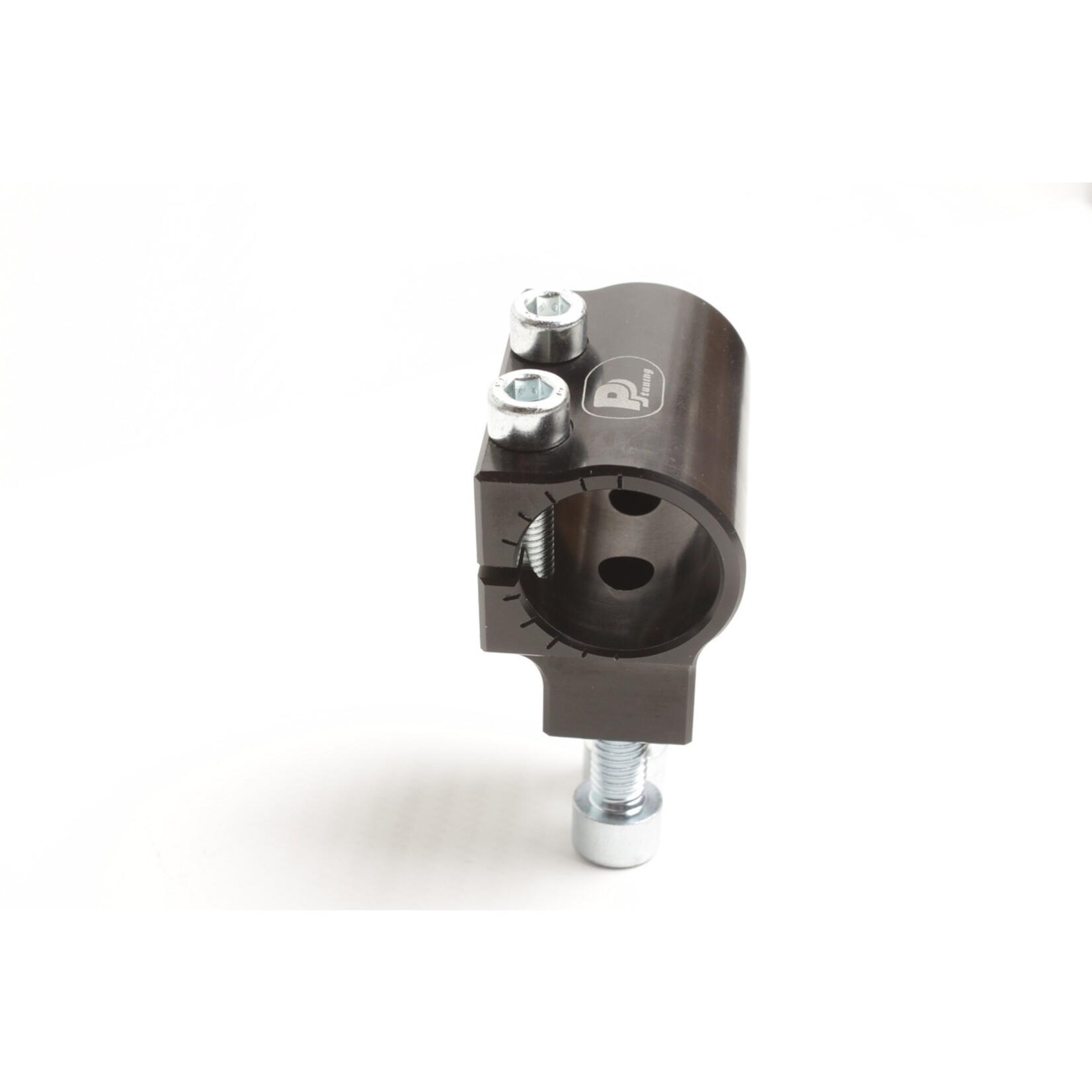 PP Tuning Clip-Ons Handlebars 52mm Type Verhoogd 28mm Verstelbaar Zwart Geanodiseerd