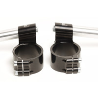 PP Tuning Clip-Ons Handlebars 55mm Type Verhoogd 28mm Zwart Geanodiseerd