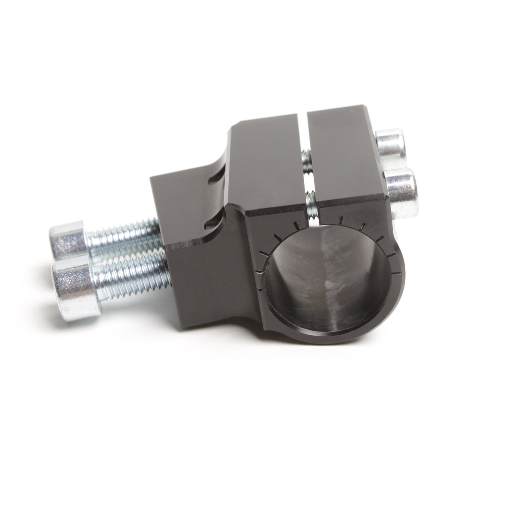 PP Tuning Clip-Ons Handlebars 43mm Type Verhoogd 28mm Verstelbaar Zwart Geanodiseerd