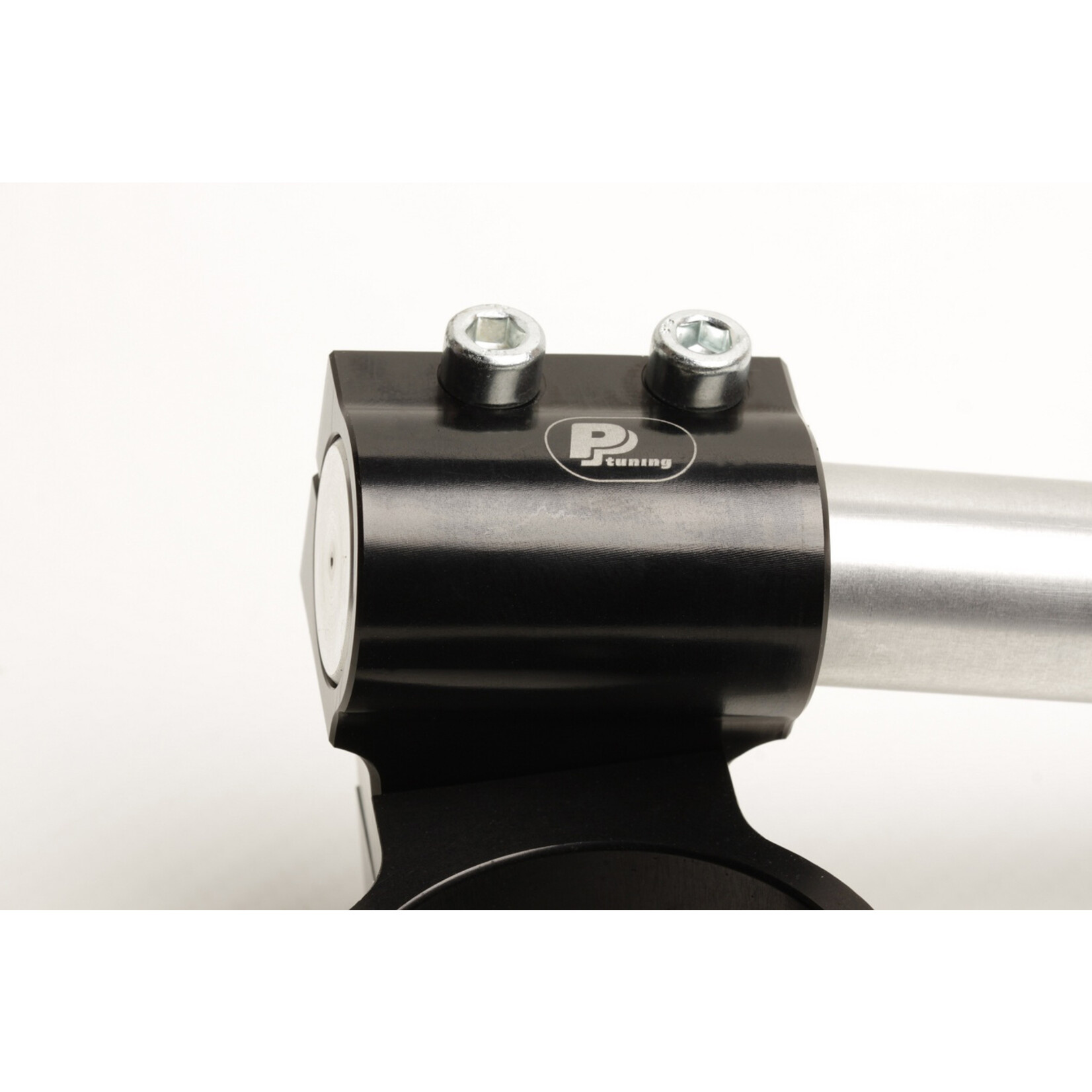 PP Tuning Clip-Ons Handlebars 41mm Type Verhoogd 28mm Verstelbaar Zwart Geanodiseerd