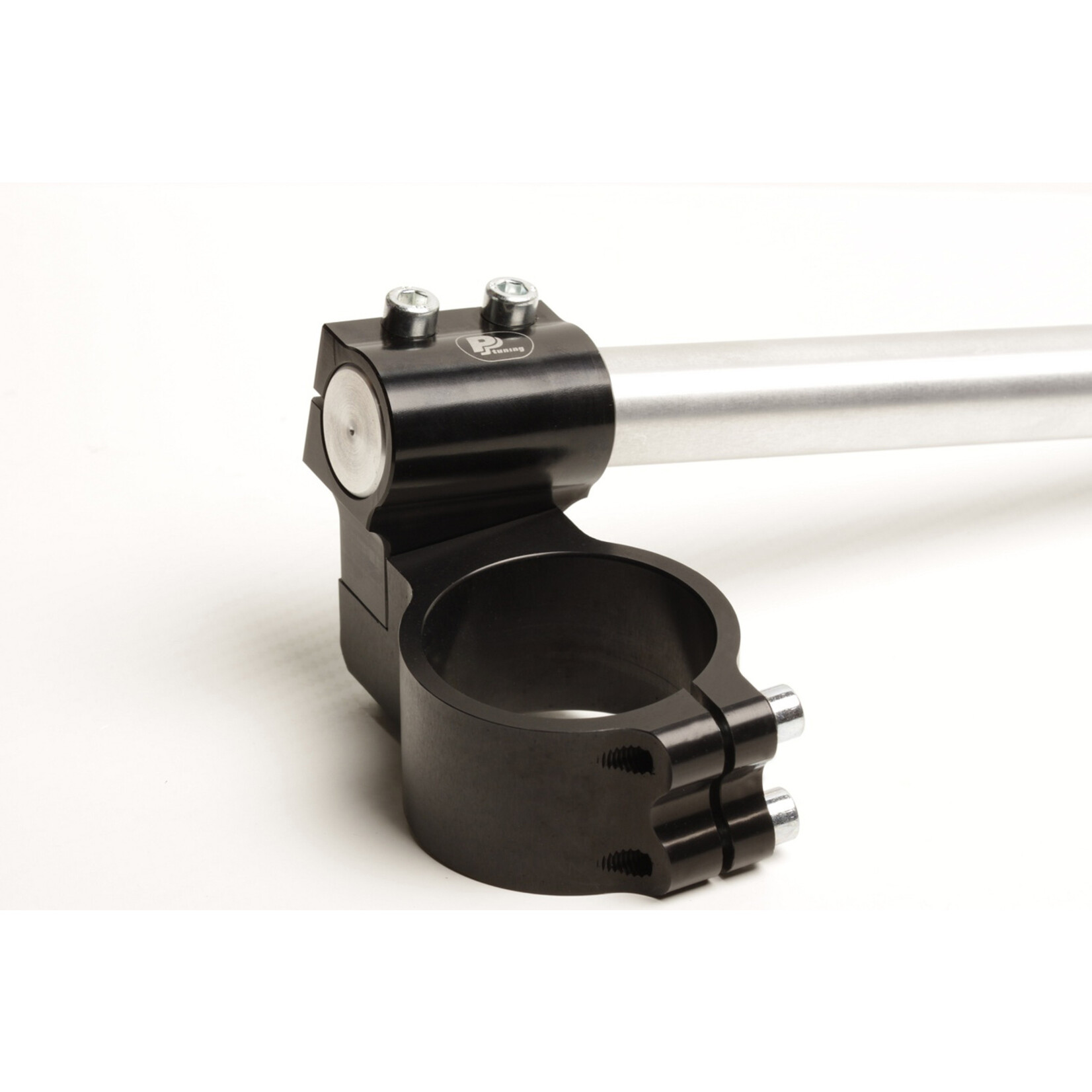 PP Tuning Clip-Ons Handlebars 41mm Type Verhoogd 28mm Verstelbaar Zwart Geanodiseerd