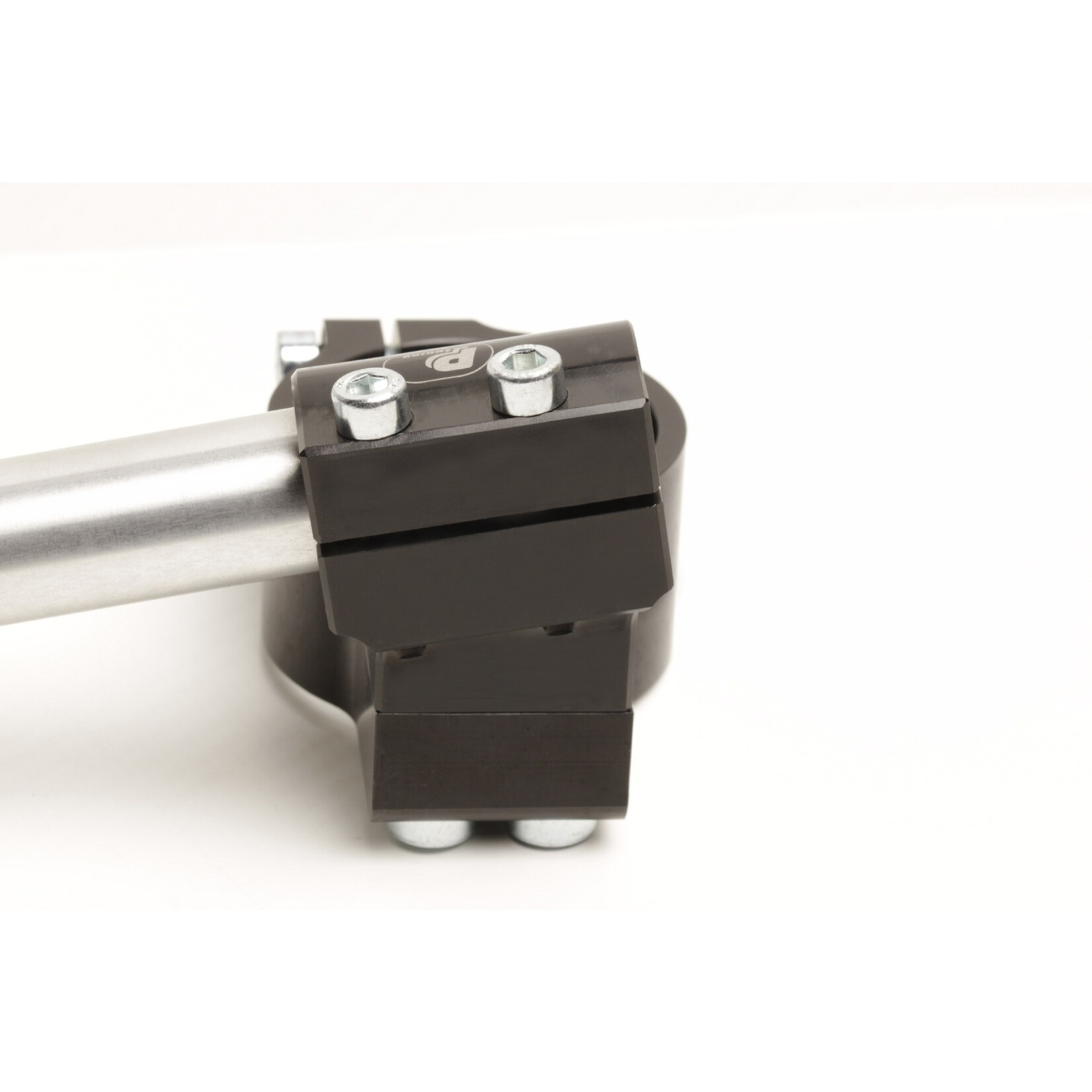 PP Tuning Clip-Ons Handlebars 41mm Type Verhoogd 28mm Verstelbaar Zwart Geanodiseerd